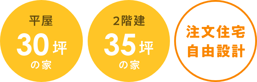 平屋30坪の家2階建35坪の家注文住宅自由設計